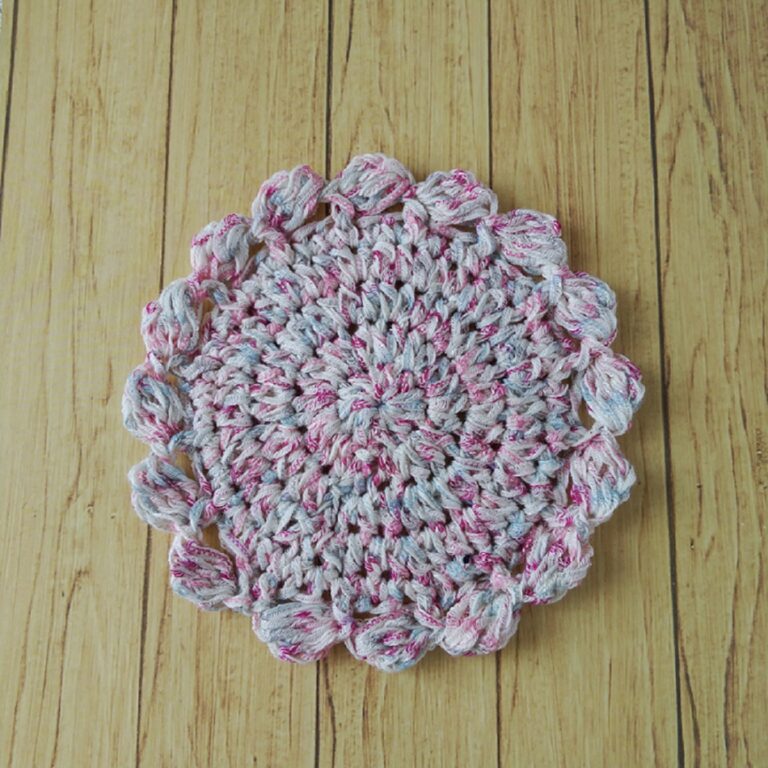 ポコポコ縁編みのかぎ針編みコースター | amichicoの編み物と手作りの部屋 