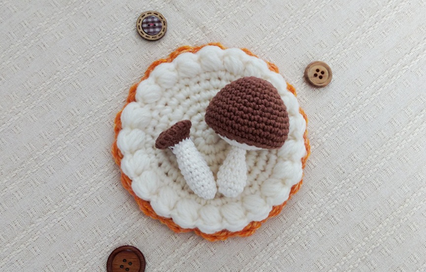 キノコの編み方の説明