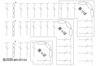 グラニーステッチ編み図の画像